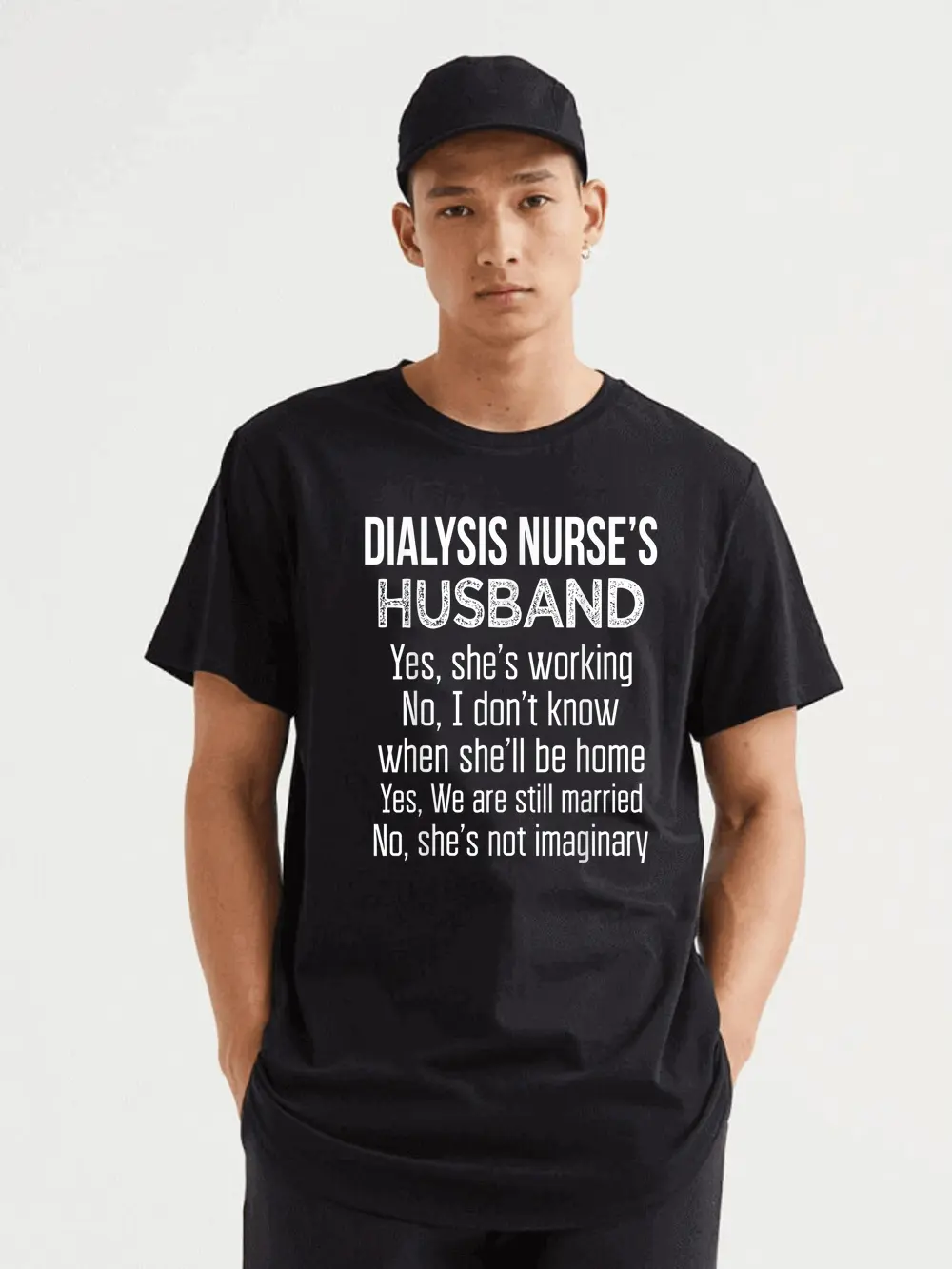 Dialysis Nurse's Husband Funny Wedding Anniversary T-Shirt